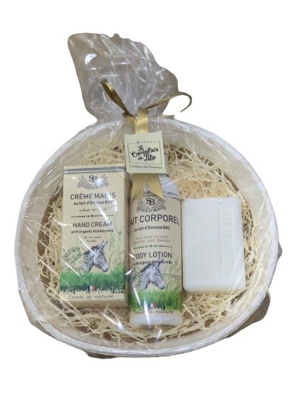 Corbeille cadeau lait d'ânesse