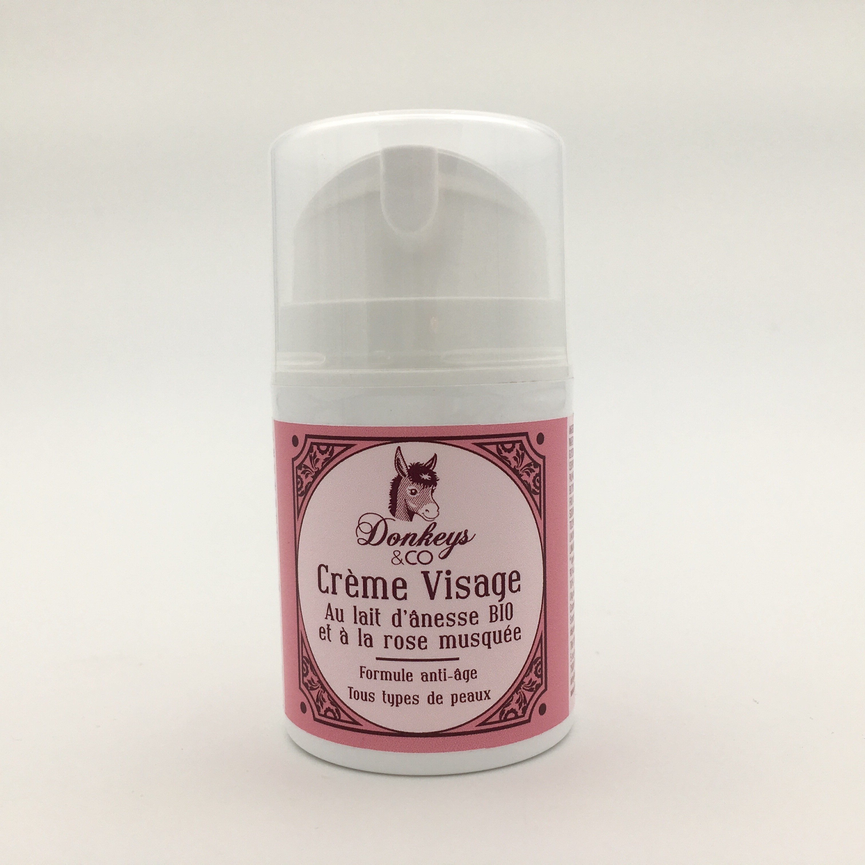 Crème visage au lait d'ânesse et à la Rose Musquée