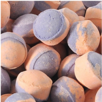 Lot de 10 mini billes de bain Orange et Patchouli