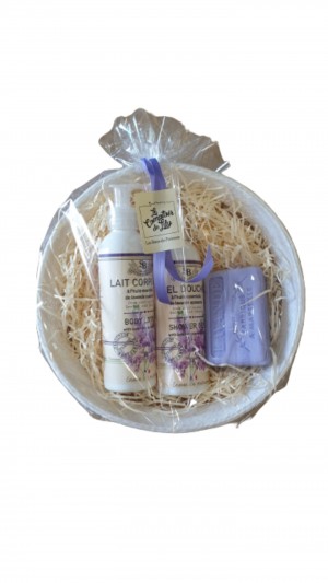 Corbeille cadeau lavande