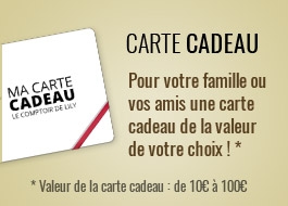 Pour votre famille ou vos amis une carte cadeau de la valeur de votre choix !